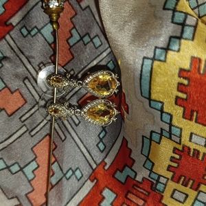 Elegant Gold and Silver Teardrop Earrings